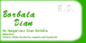 borbala dian business card