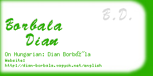 borbala dian business card